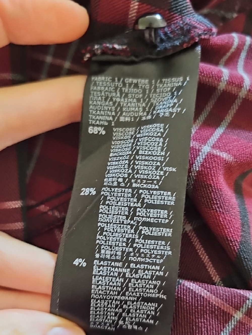 NWOT Killstar Tartan Riot Dress- Burgundy - Picture 4 of 10